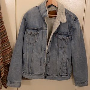 LEVI STRAUSS by Urban Outfitters Denim Sherpa Coat